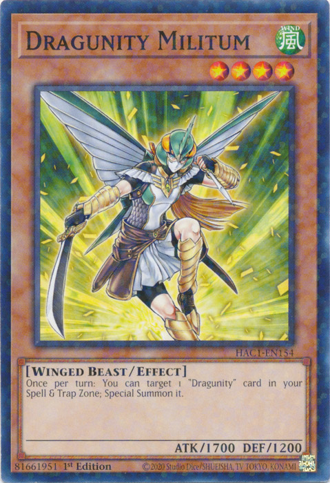 Dragunity Militum (Duel Terminal) [HAC1-EN154] Common | Exor Games Dartmouth