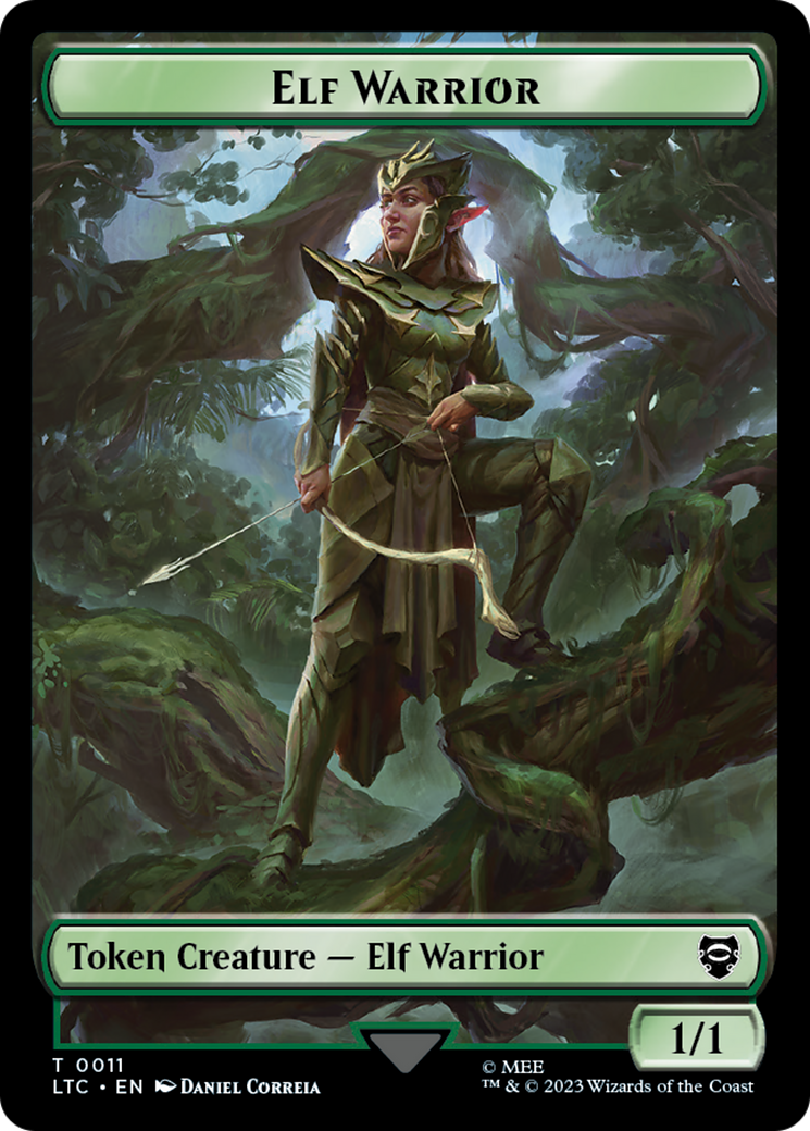 Elf Warrior // Insect Double Sided Token [The Lord of the Rings: Tales of Middle-Earth Commander Tokens] | Exor Games Dartmouth