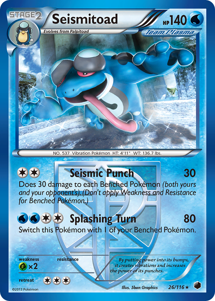 Seismitoad (26/116) [Black & White: Plasma Freeze] | Exor Games Dartmouth