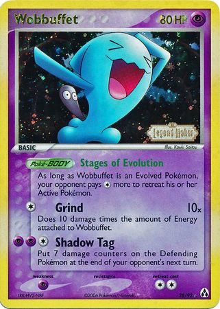 Wobbuffet (28/92) (Stamped) [EX: Legend Maker] | Exor Games Dartmouth