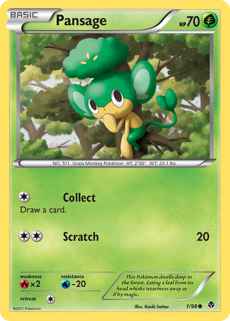 Pansage (1/98) [Black & White: Emerging Powers] | Exor Games Dartmouth