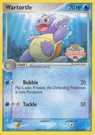 Wartortle (42/100) (States Championship Promo) [EX: Crystal Guardians] | Exor Games Dartmouth