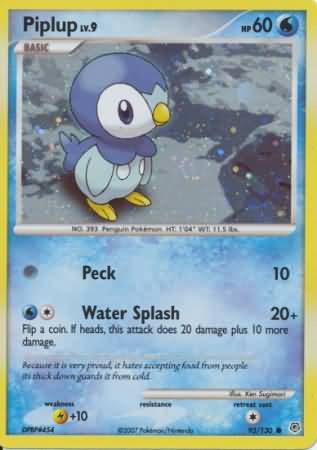 Piplup (93/130) (Cosmos Holo) [Diamond & Pearl: Base Set] | Exor Games Dartmouth