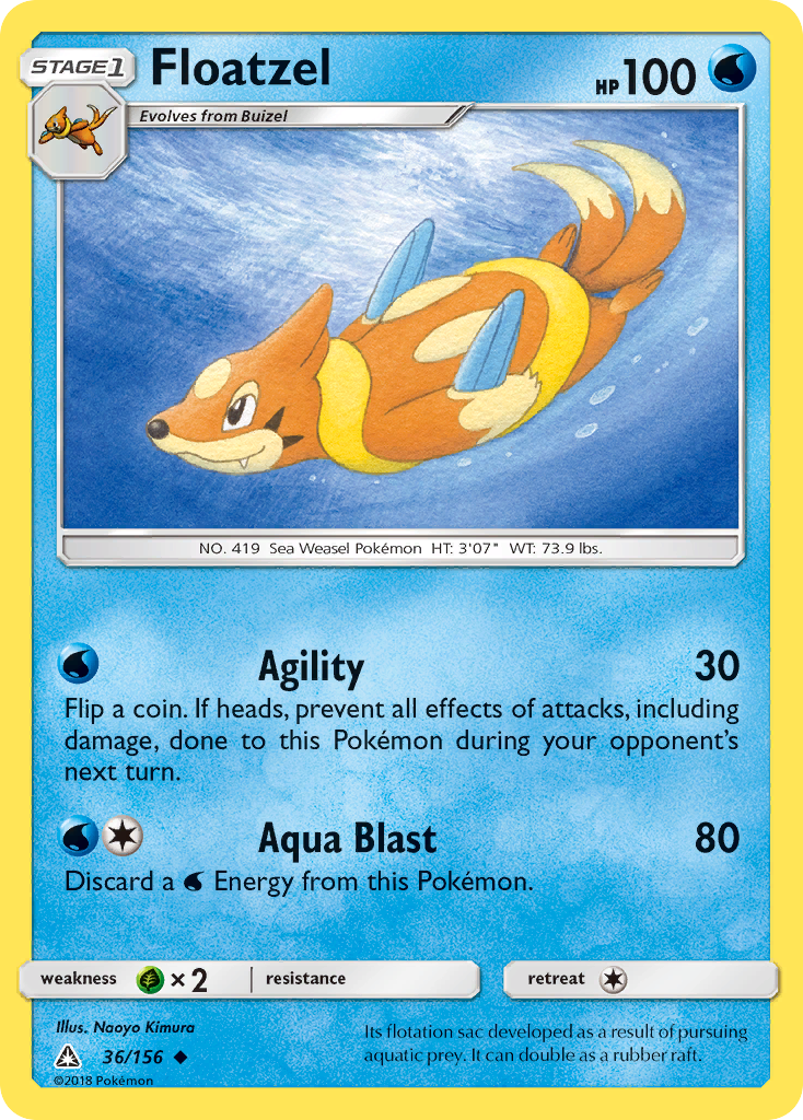 Floatzel (36/156) [Sun & Moon: Ultra Prism] | Exor Games Dartmouth