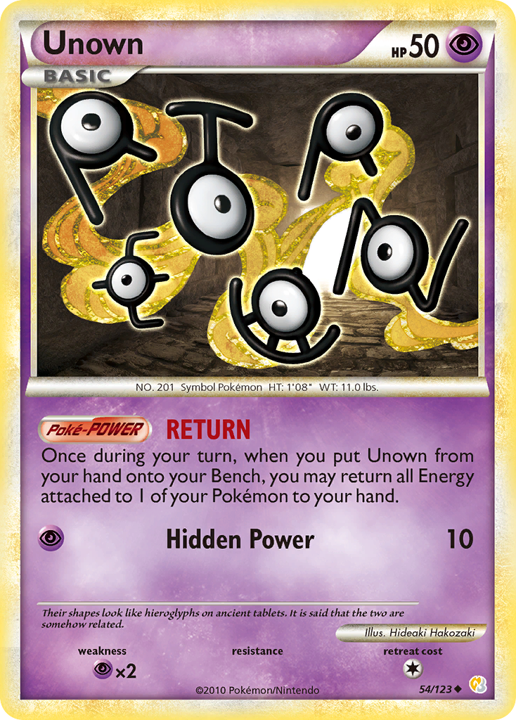 Unown (54/123) [HeartGold & SoulSilver: Base Set] | Exor Games Dartmouth