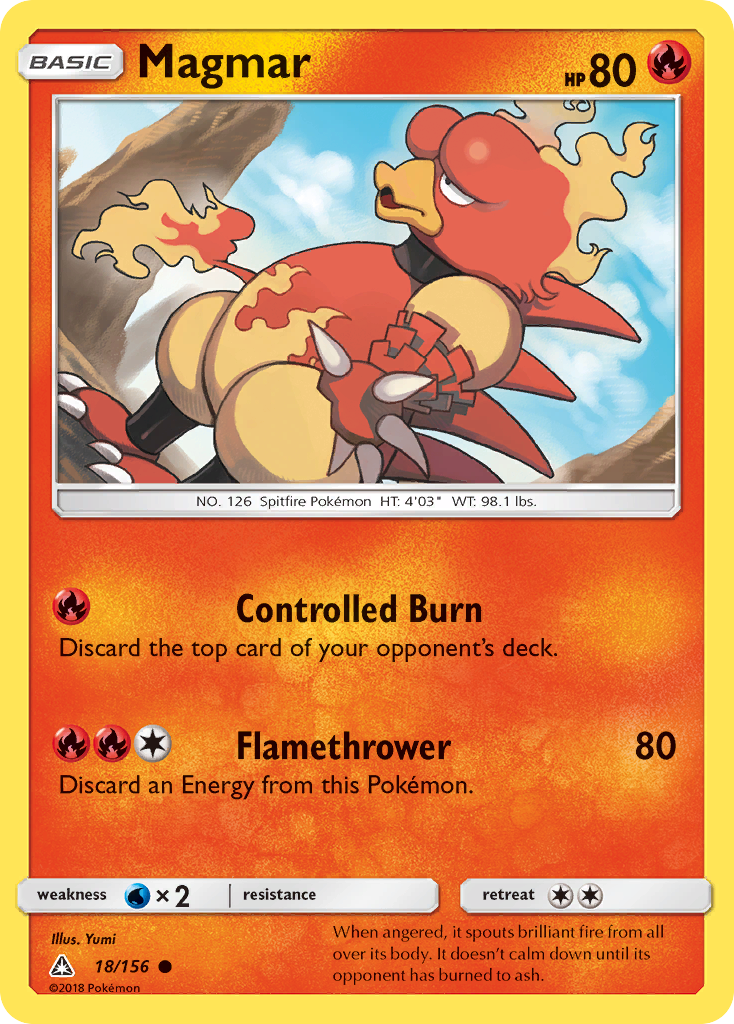 Magmar (18/156) [Sun & Moon: Ultra Prism] | Exor Games Dartmouth