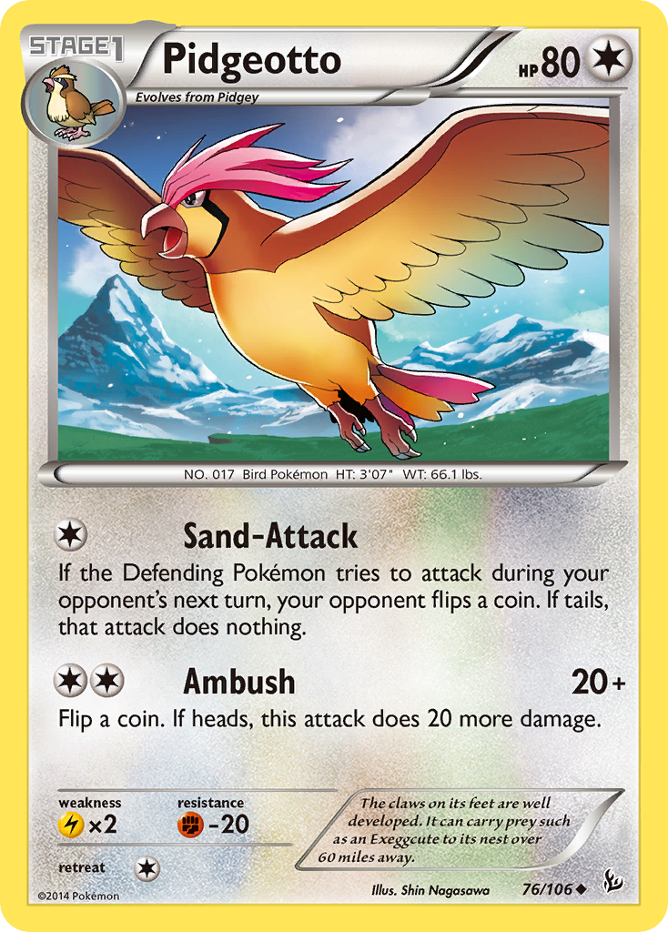 Pidgeotto (76/106) [XY: Flashfire] | Exor Games Dartmouth