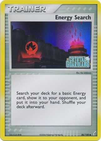 Energy Search (86/100) (Stamped) [EX: Crystal Guardians] | Exor Games Dartmouth