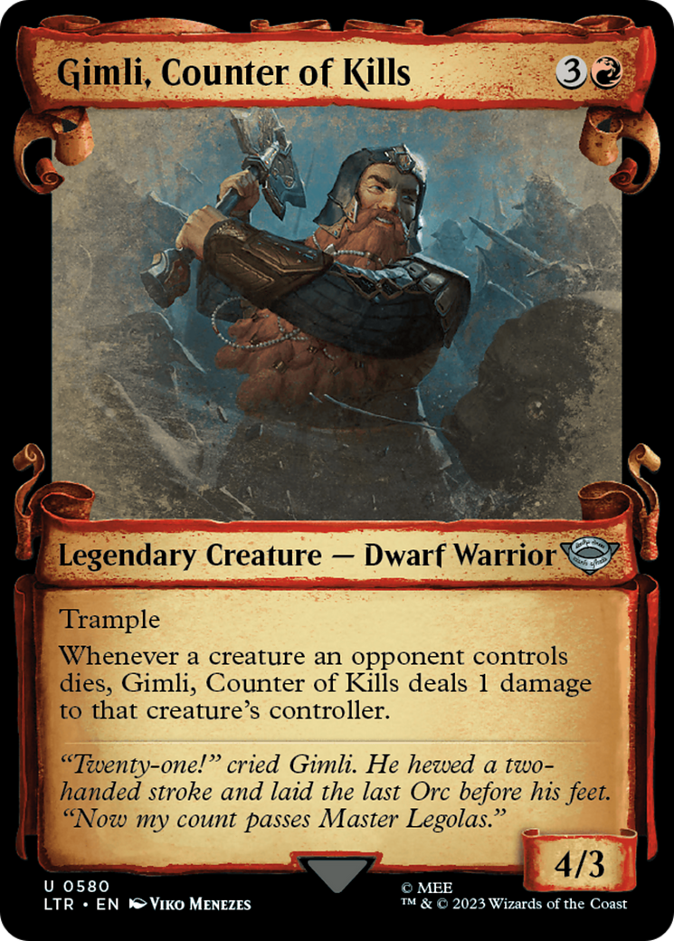 Gimli, Counter of Kills [The Lord of the Rings: Tales of Middle-Earth Showcase Scrolls] | Exor Games Dartmouth