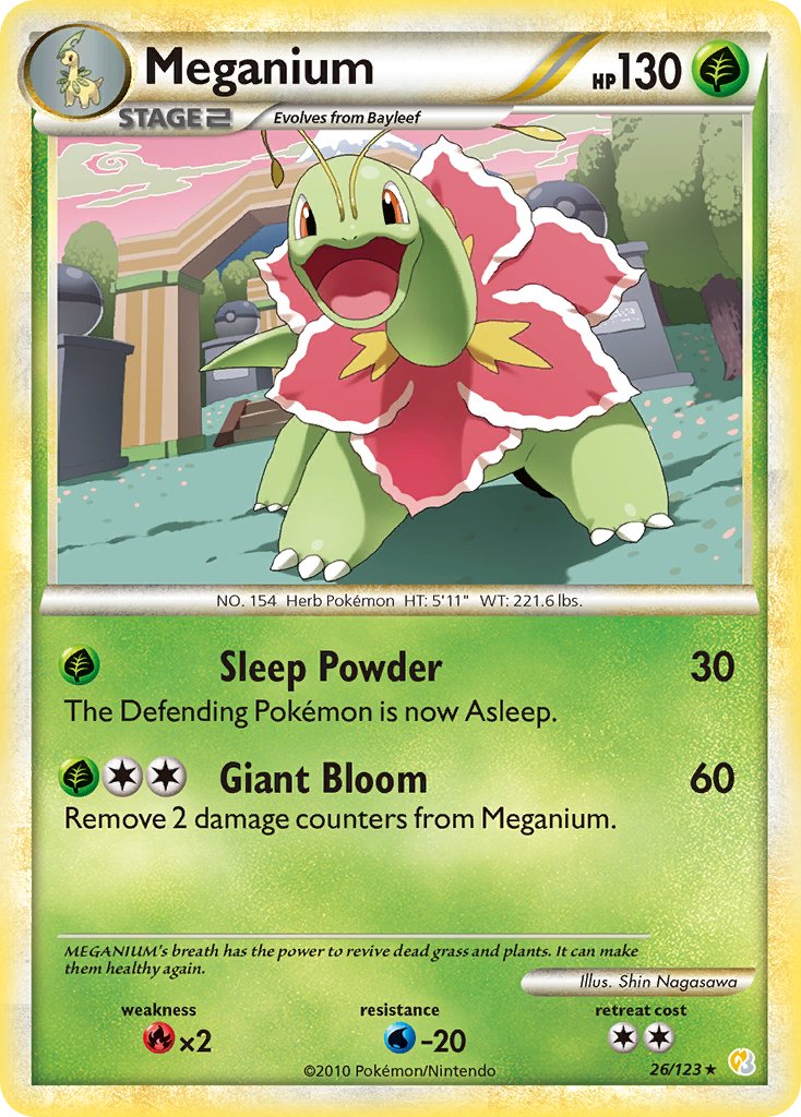 Meganium (26/123) (Theme Deck Exclusive) [HeartGold & SoulSilver: Base Set] | Exor Games Dartmouth