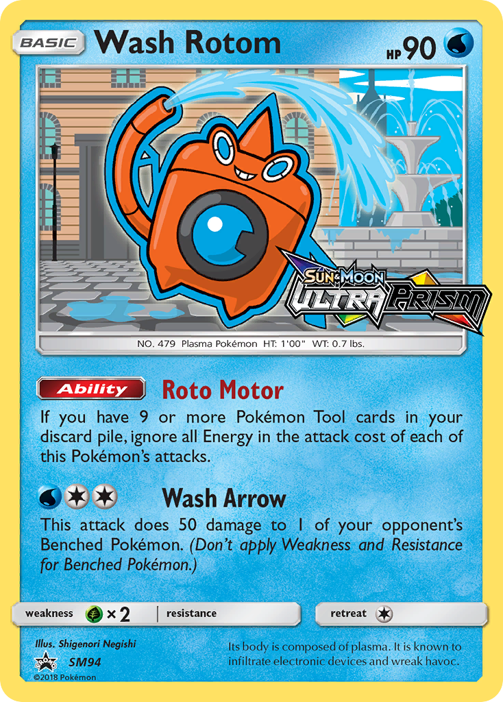 Wash Rotom (SM94) [Sun & Moon: Black Star Promos] | Exor Games Dartmouth