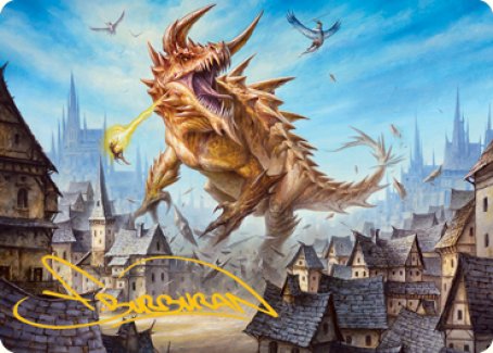 Tarrasque Art Card (Gold-Stamped Signature) [Dungeons & Dragons: Adventures in the Forgotten Realms Art Series] | Exor Games Dartmouth