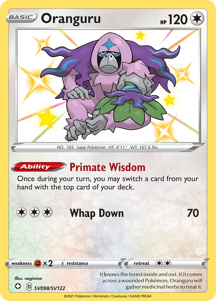 Oranguru (SV098/SV122) [Sword & Shield: Shining Fates] | Exor Games Dartmouth