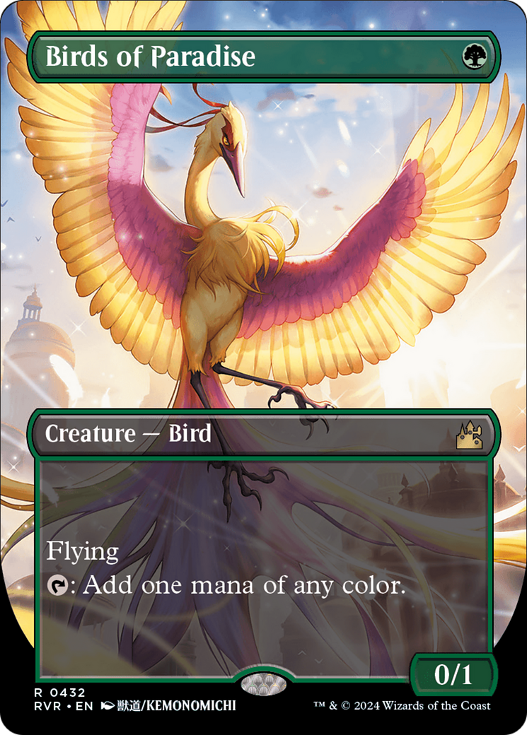 Birds of Paradise (Anime Borderless) [Ravnica Remastered] | Exor Games Dartmouth