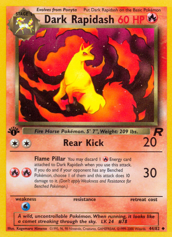 Dark Rapidash (44/82) [Team Rocket 1st Edition] | Exor Games Dartmouth