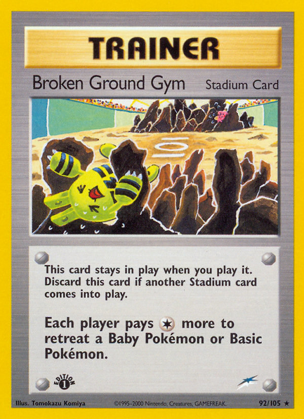 Broken Ground Gym (92/105) [Neo Destiny 1st Edition] | Exor Games Dartmouth