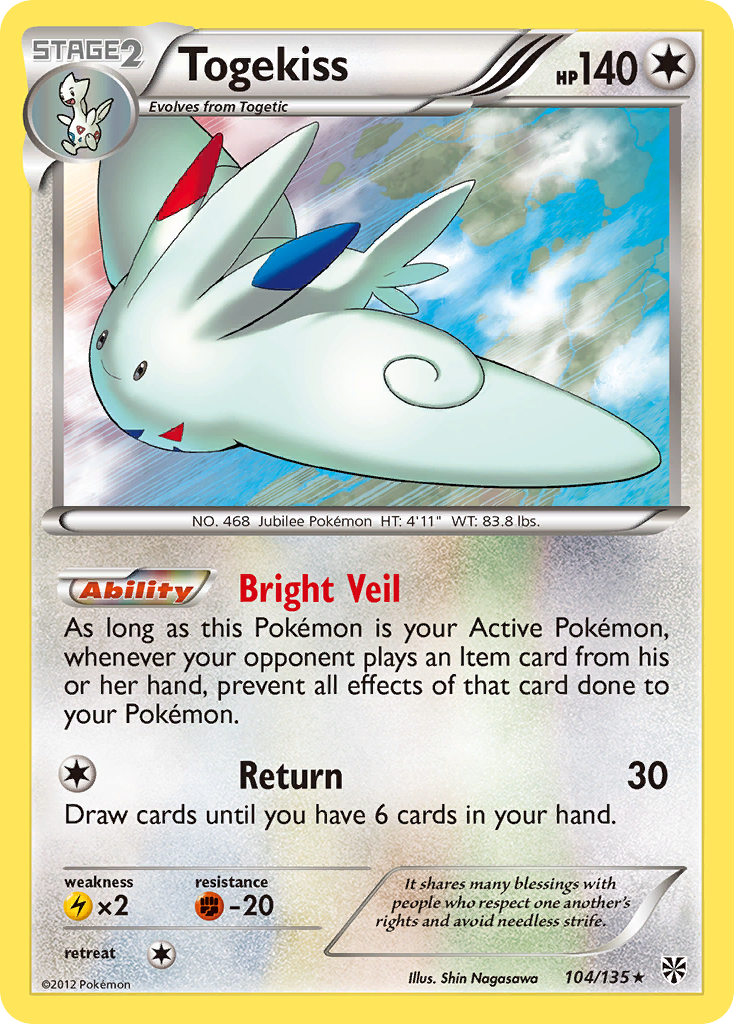 Togekiss (104/135) [Black & White: Plasma Storm] | Exor Games Dartmouth