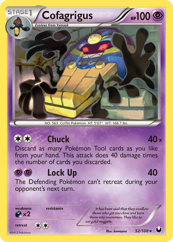 Cofagrigus (52/108) (Cracked Ice Holo) (Theme Deck Exclusive) [Black & White: Dark Explorers] | Exor Games Dartmouth