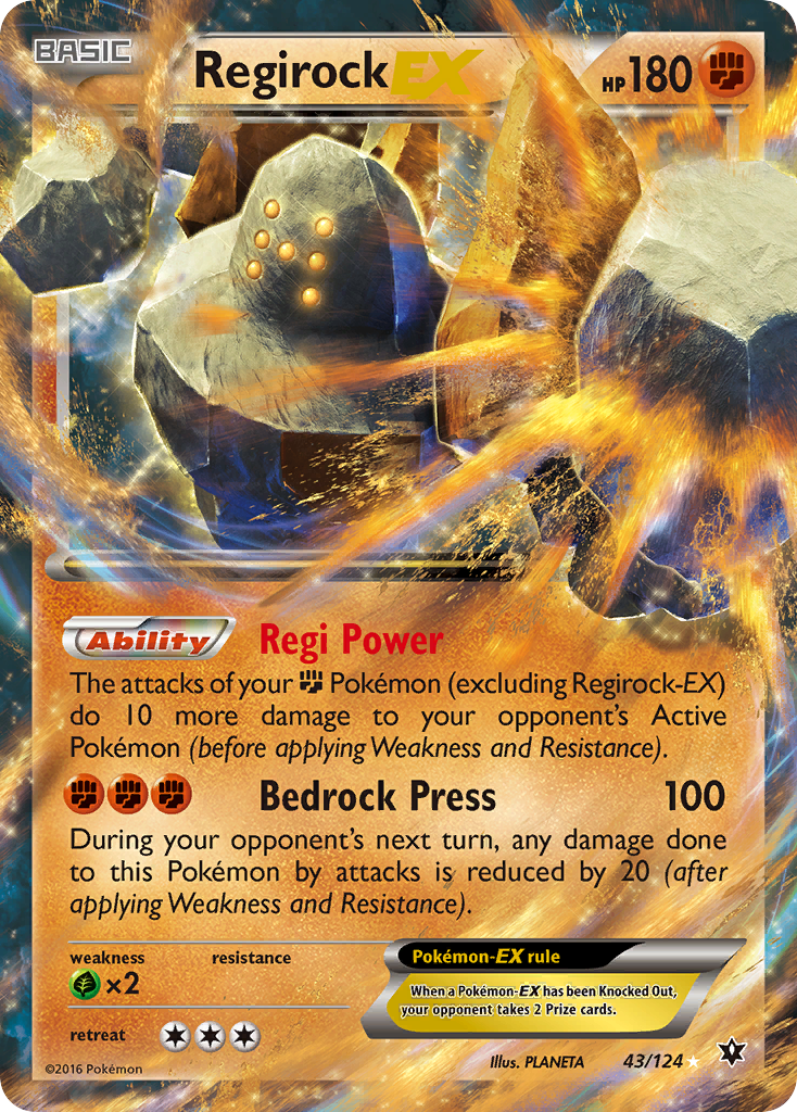 Regirock EX (43/124) [XY: Fates Collide] | Exor Games Dartmouth