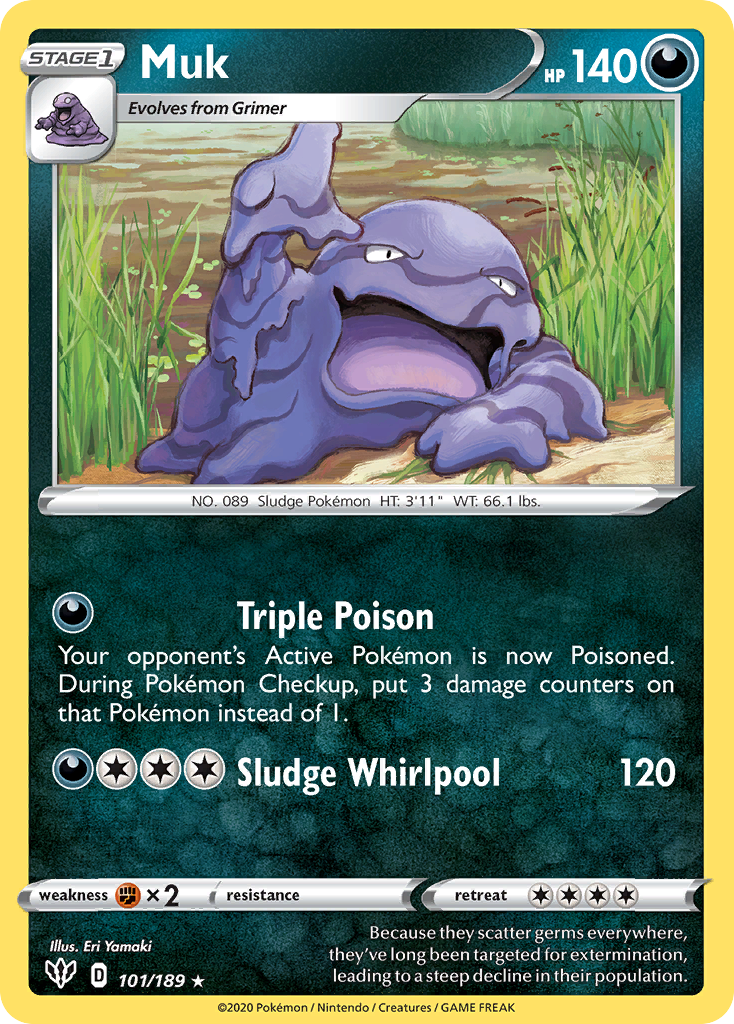 Muk (101/189) [Sword & Shield: Darkness Ablaze] | Exor Games Dartmouth