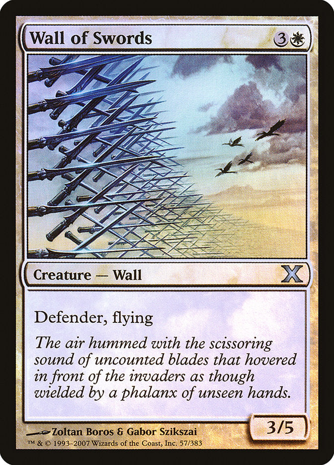 Wall of Swords (Premium Foil) [Tenth Edition] | Exor Games Dartmouth