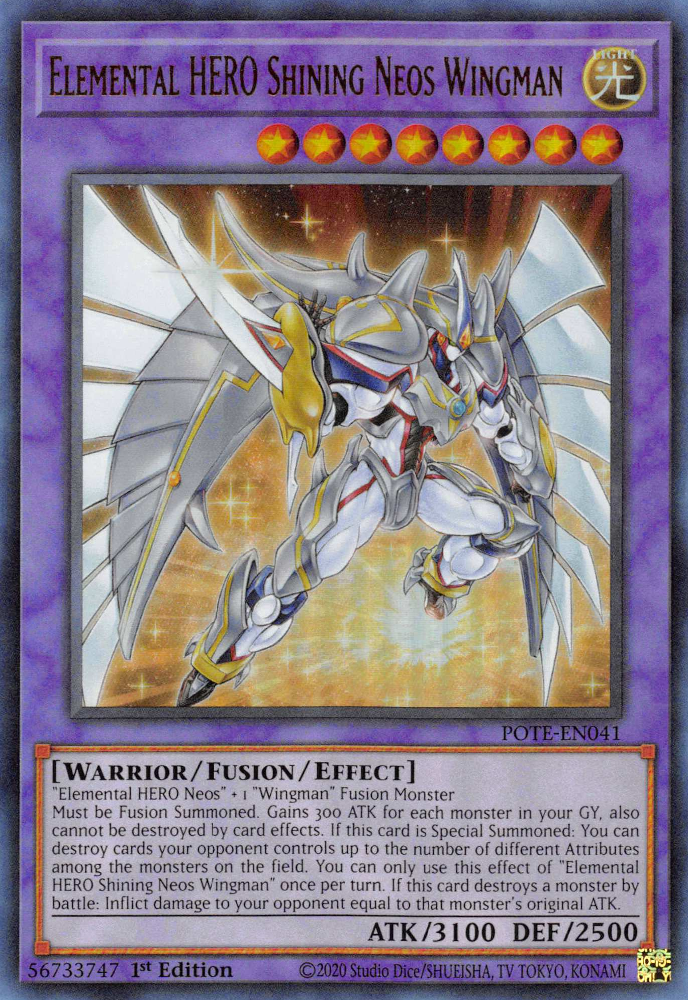 Elemental HERO Shining Neos Wingman [POTE-EN041] Ultra Rare | Exor Games Dartmouth