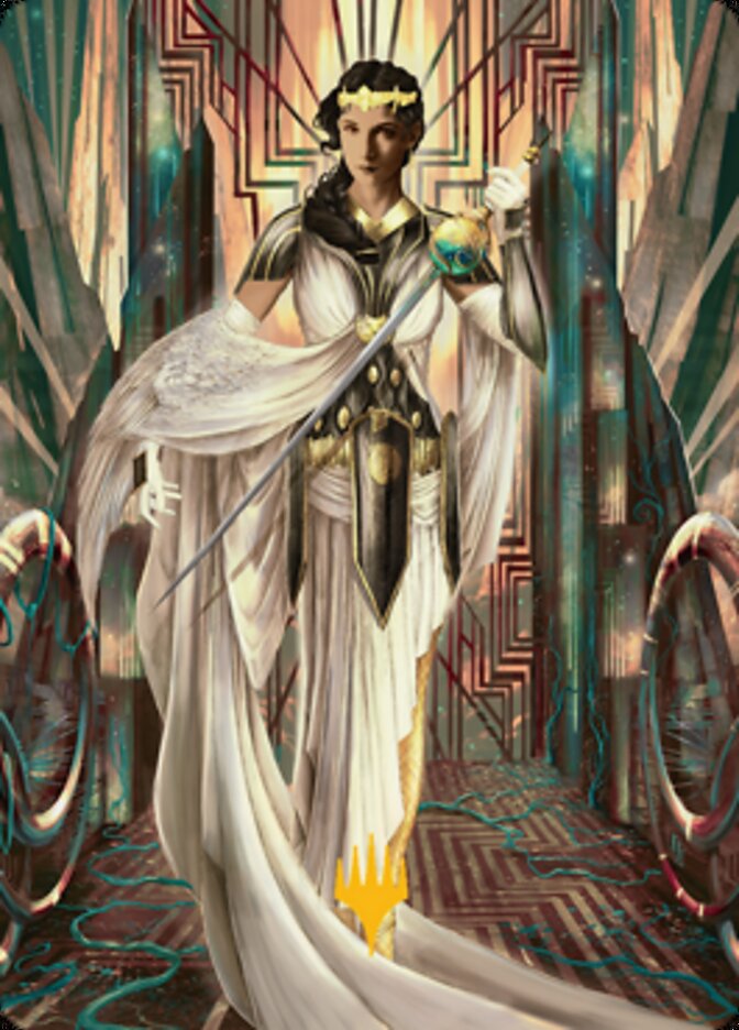 Elspeth Resplendent 2 Art Card (Gold-Stamped Signature) [Streets of New Capenna Art Series] | Exor Games Dartmouth