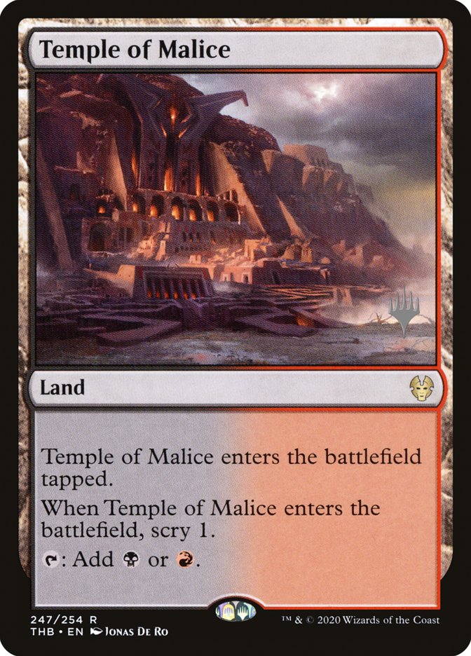 Temple of Malice (Promo Pack) [Theros Beyond Death Promos] | Exor Games Dartmouth