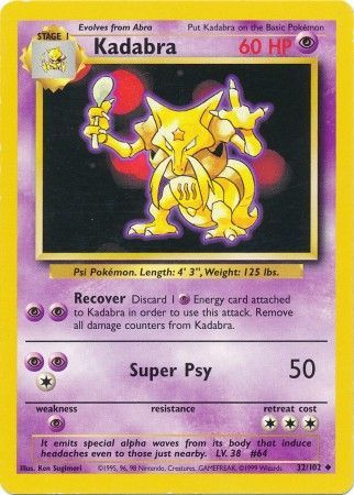 Kadabra (32/102) [Base Set Unlimited] | Exor Games Dartmouth