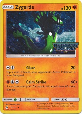 Zygarde (72/131) (Cosmos Holo) [Sun & Moon: Forbidden Light] | Exor Games Dartmouth