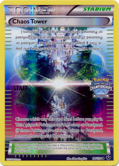 Chaos Tower (94/124) (National Championship Promo Staff) [XY: Fates Collide] | Exor Games Dartmouth