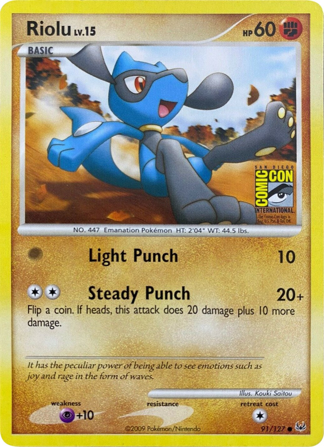 Riolu (91/127) (SDCC 2009) [Platinum: Base Set] | Exor Games Dartmouth