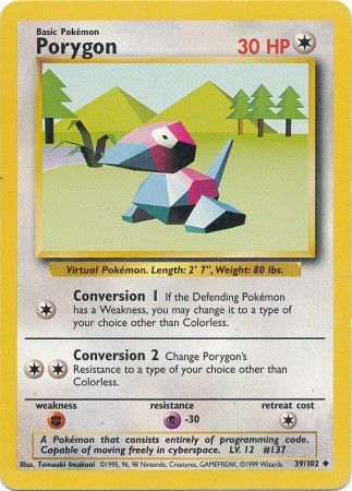 Porygon (39/102) [Base Set Unlimited] | Exor Games Dartmouth