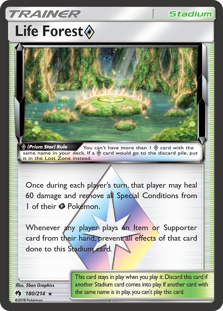 Life Forest (180/214) (Prism Star) [Sun & Moon: Lost Thunder] | Exor Games Dartmouth