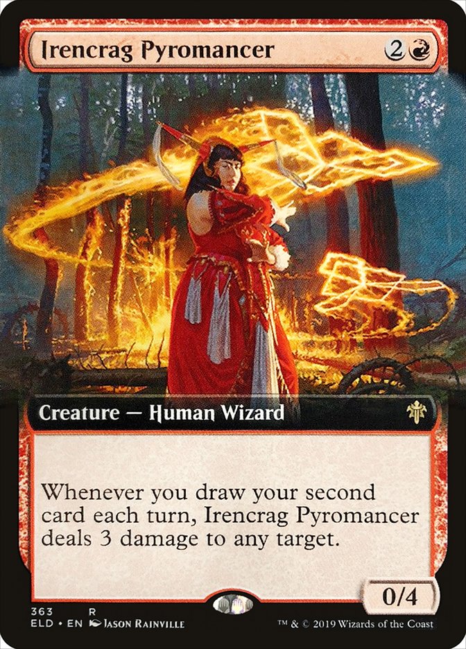 Irencrag Pyromancer (Extended Art) [Throne of Eldraine] | Exor Games Dartmouth