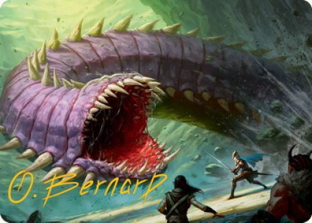 Purple Worm Art Card (Gold-Stamped Signature) [Dungeons & Dragons: Adventures in the Forgotten Realms Art Series] | Exor Games Dartmouth