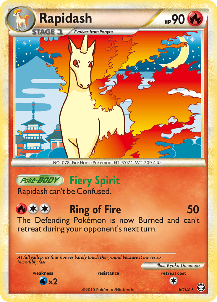 Rapidash (8/102) [HeartGold & SoulSilver: Triumphant] | Exor Games Dartmouth