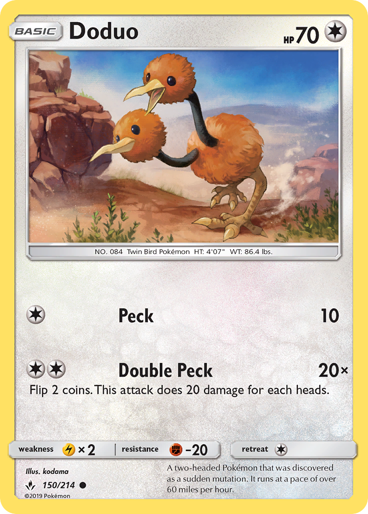 Doduo (150/214) [Sun & Moon: Unbroken Bonds] | Exor Games Dartmouth