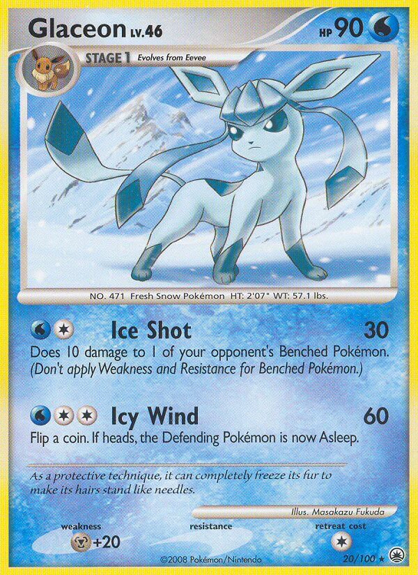 Glaceon (20/100) (Theme Deck Exclusive) [Diamond & Pearl: Majestic Dawn] | Exor Games Dartmouth