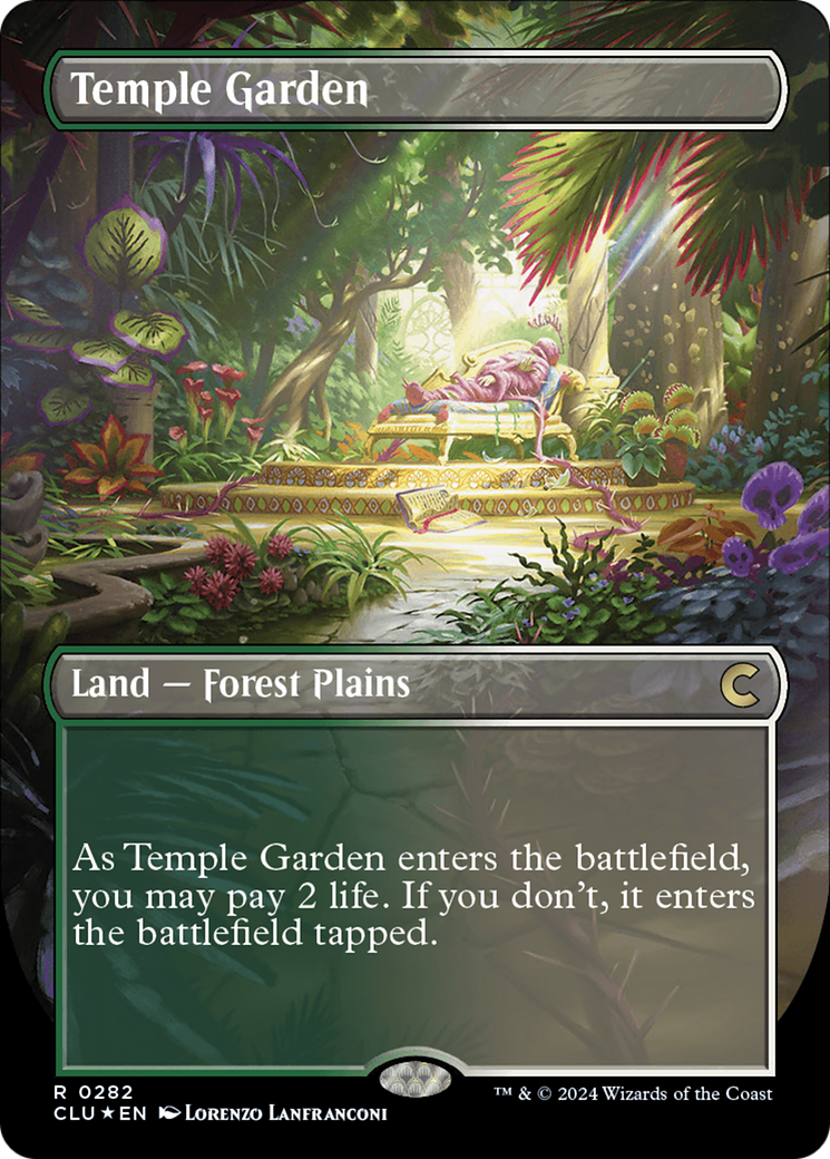 Temple Garden (Borderless) [Ravnica: Clue Edition] | Exor Games Dartmouth