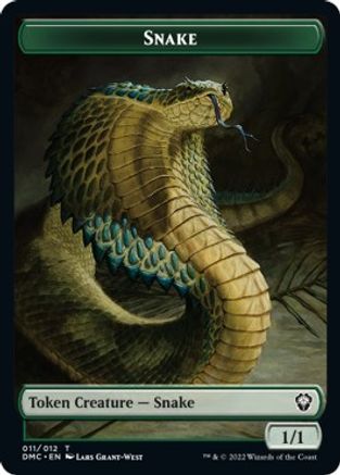 Snake // Hydra Double-sided Token [Dominaria United Commander Tokens] | Exor Games Dartmouth