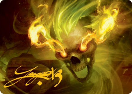 Flameskull Art Card (Gold-Stamped Signature) [Dungeons & Dragons: Adventures in the Forgotten Realms Art Series] | Exor Games Dartmouth