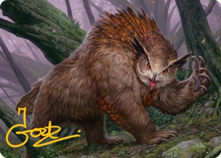 Owlbear Art Card (Gold-Stamped Signature) [Dungeons & Dragons: Adventures in the Forgotten Realms Art Series] | Exor Games Dartmouth