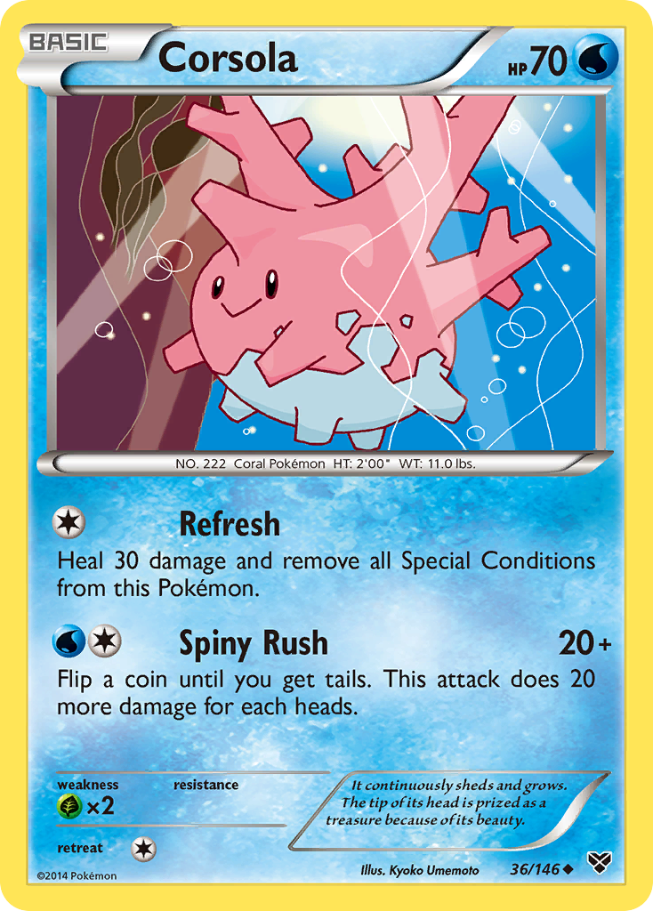 Corsola (36/146) [XY: Base Set] | Exor Games Dartmouth