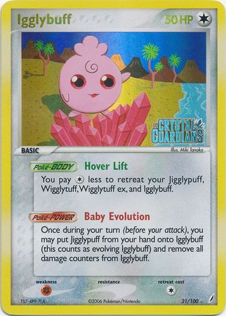 Igglybuff (21/100) (Stamped) [EX: Crystal Guardians] | Exor Games Dartmouth