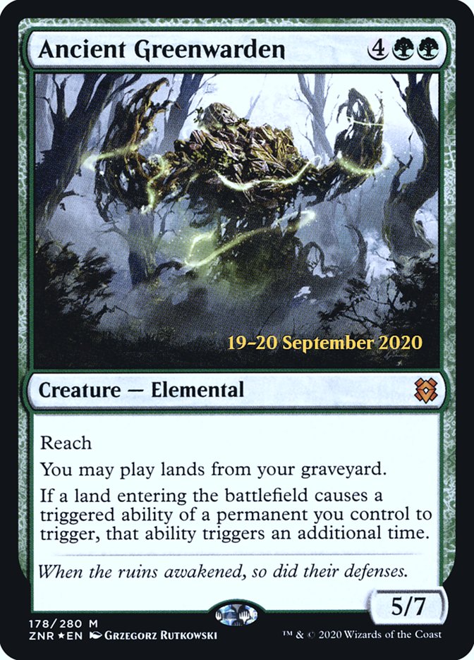 Ancient Greenwarden  [Zendikar Rising Prerelease Promos] | Exor Games Dartmouth