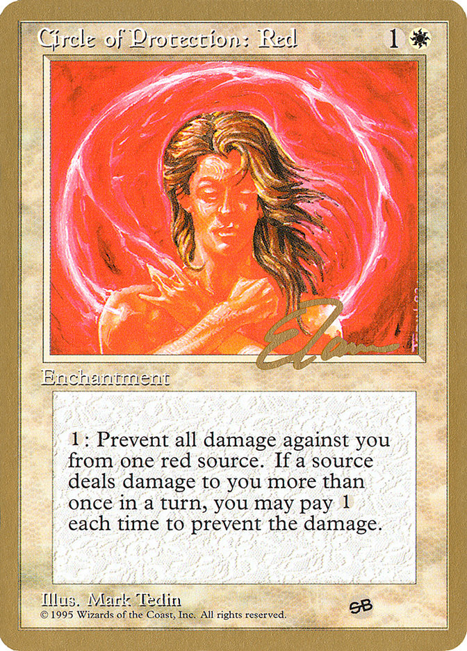 Circle of Protection: Red (Eric Tam) (SB) [Pro Tour Collector Set] | Exor Games Dartmouth