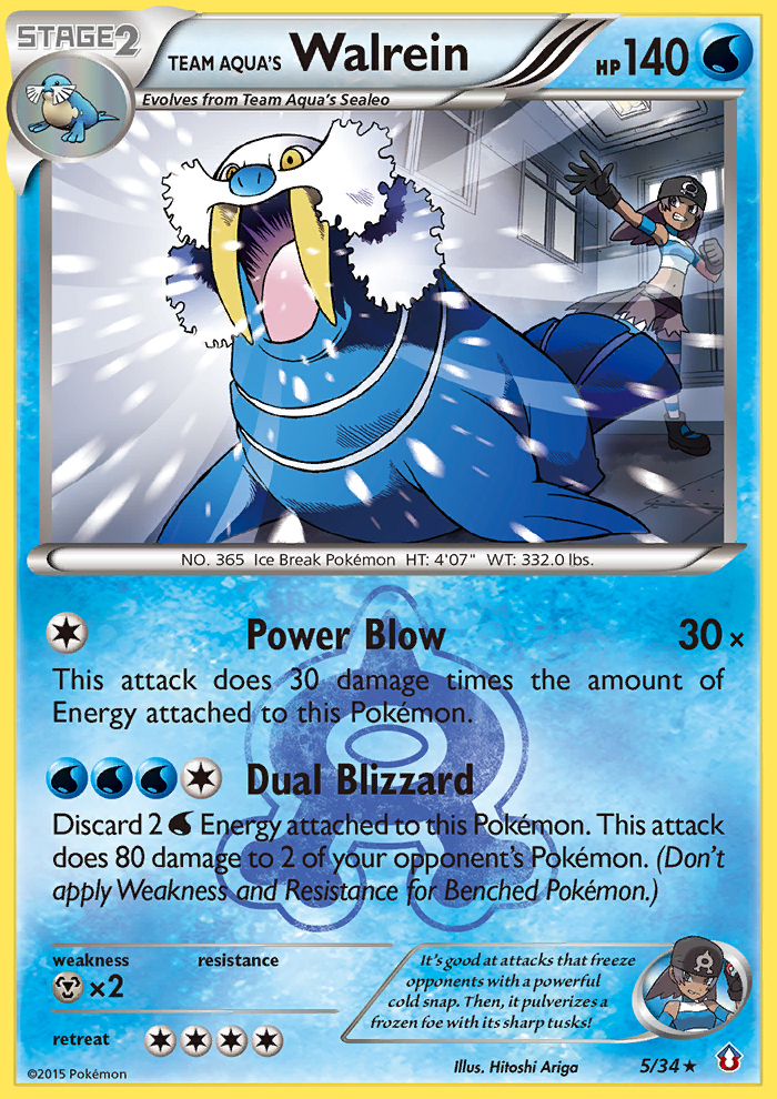 Team Aqua's Walrein (5/34) [XY: Double Crisis] | Exor Games Dartmouth