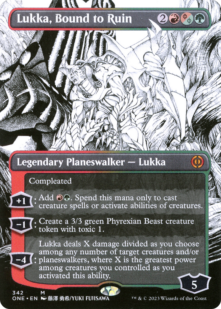 Lukka, Bound to Ruin (Borderless Manga) [Phyrexia: All Will Be One] | Exor Games Dartmouth