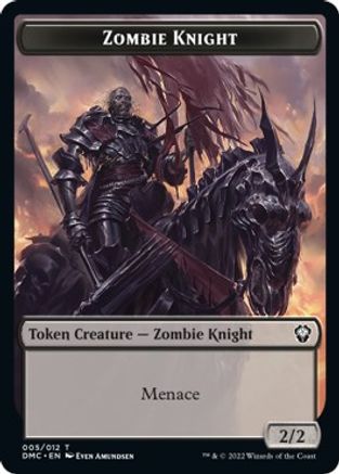 Zombie Knight // Goblin Double-sided Token [Dominaria United Commander Tokens] | Exor Games Dartmouth